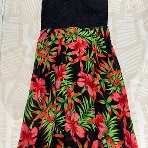 Sequin Hearts Black and Red Asymmetrical Dress